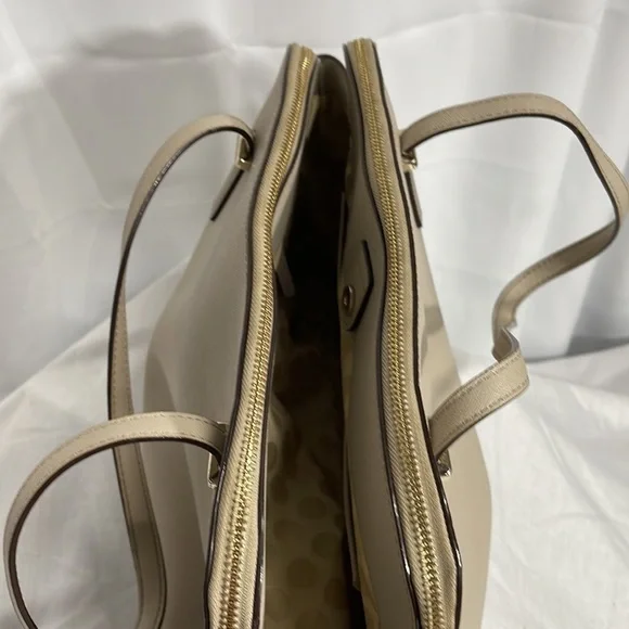Kate Spade Leather Handbag Color Gray/Taupe - Picture 6 of 16